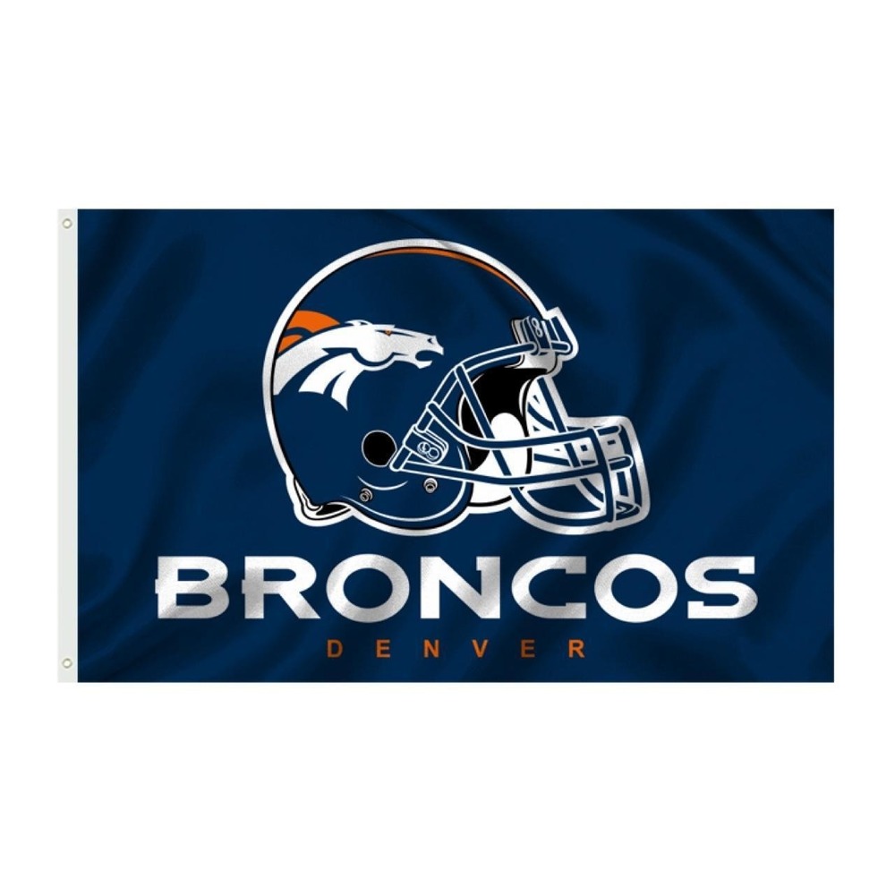 NFL Denver Broncos 3x5 Flag Navy Blue Orange White Logo Banner Fan Cave